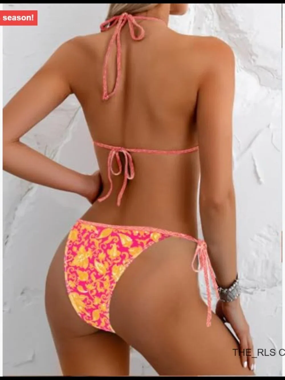 Sexy Halter Bikini Set Triangle Top String Swimwear Cheeky Bathing Suit